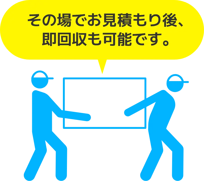 その場でお見積もり後、即回収も可能です。