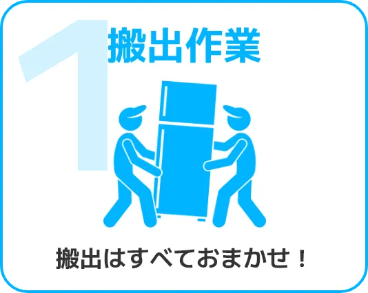 1.搬出作業　搬出はすべておまかせ！